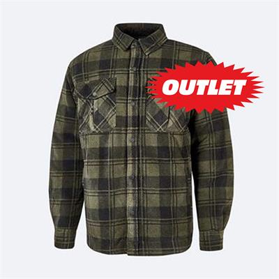 CAMICIA UPOWER WILLOW A SCACCHI IMBOTTITA COLORE DARK GREEN