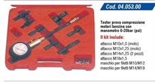 TESTER PROVA COMPRESSIONE MOTORI BENZINA E MANOMETRO MARCO TOOLS