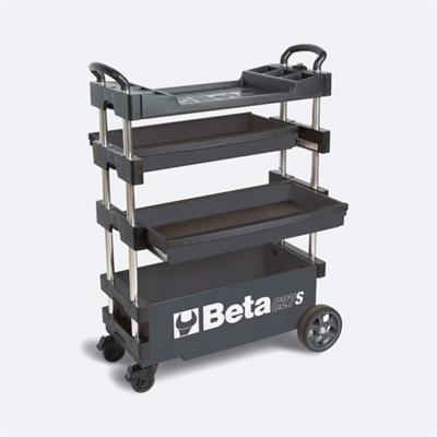 BETA C27S G - CARRELLO RICHIUDIBILE TRASPORTABILE 4 PIANI GRIGIO