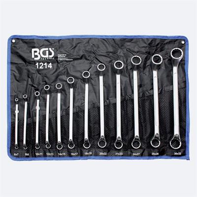 Serie 12 Chiavi Poligonali Cromate Curve