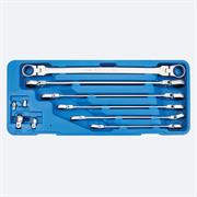 Set 10 Pezzi Chiavi a Cricchetto a Doppia Testa Snodata 8-19Mm